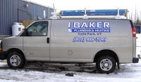 Vehicle Lettering : Baker Plumbing & Heating van