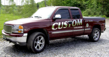 Vehicle Lettering : Custom Collision Truck