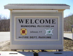 Town of Johnson, VT - Fire Dept & Municipal Office Parking Sign