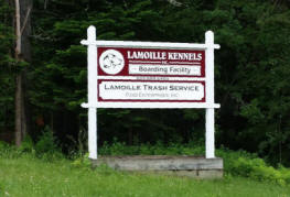 Lamoille Kennels Sign