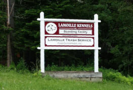 Lamoille Kennels Sign