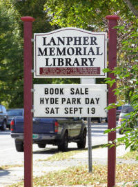 Lanpher Library sign � Cutting Edge Graphics
