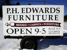 Aluminum Signs : P.H. Edwards Furniture